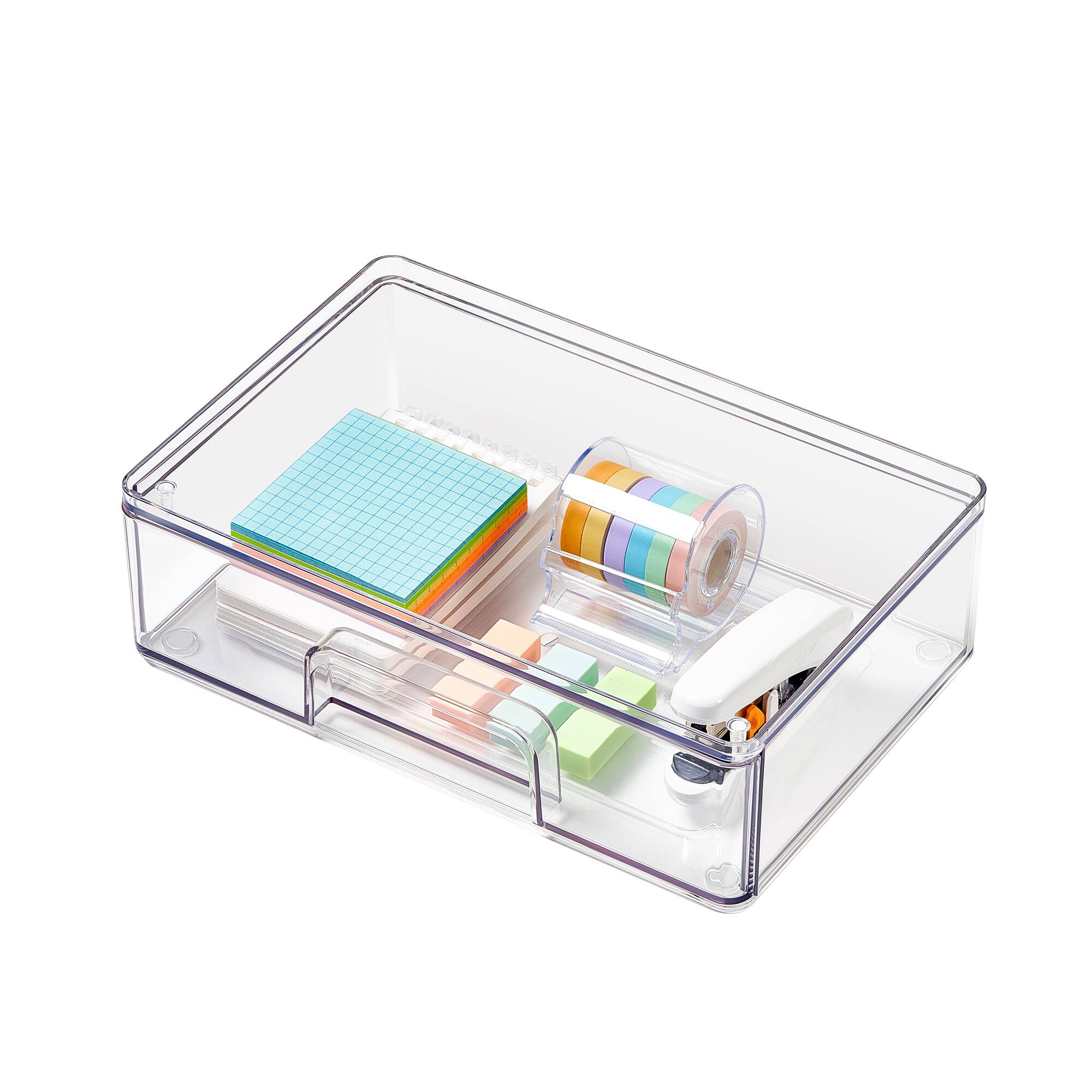 4 Pack: Small Clear Stacking Plastic Drawer by Simply Tidy®